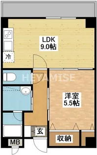 デ・クメール蛍茶屋東【5階】の間取り