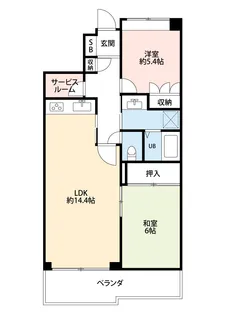 草加パークホームズ【3階】の間取り