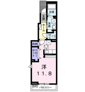 カーサ ミュー I【1階】の間取り