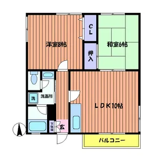石川ベルメゾンA棟【2階】の間取り