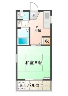 コーポ田中A【2階】の間取り
