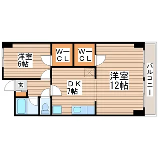 二軒茶屋グランドハイツ【3階】の間取り