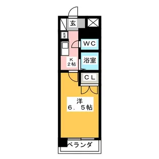 岡地レジデンス月ヶ丘【3階】の間取り