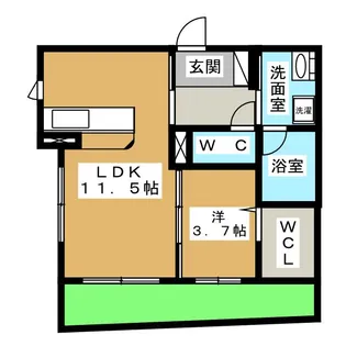 サンセール福徳【1階】の間取り