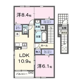 ロータス水巻3【2階】の間取り