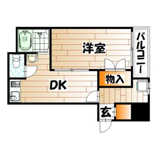 ドミール魚町【4階】の間取り