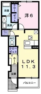 グリーンロード南平【1階】の間取り