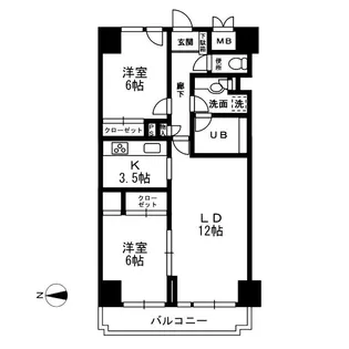 レジディア目白【6階】の間取り