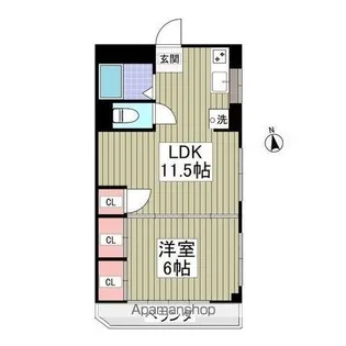 船橋セブンハイツ【4階】の間取り