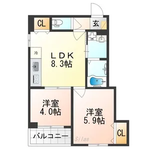 F asecia Kuulei【1階】の間取り