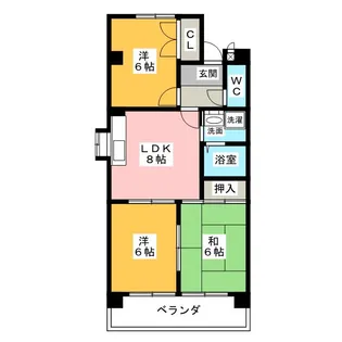 サンクレスト六番【5階】の間取り