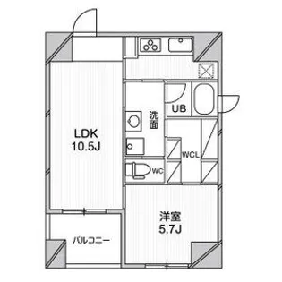 ルクレ堺筋本町レジデンス【12階】の間取り