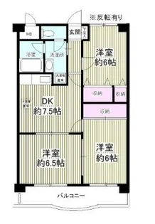 ブライトステージ南柏【3階】の間取り