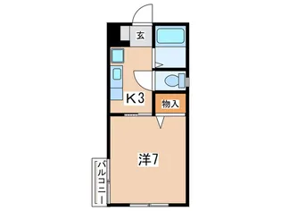 リバーサイドコートB【2階】の間取り