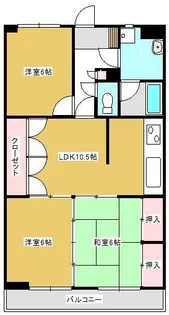 足利スカイタワー16【2階】の間取り