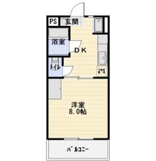 メルベーユI【1階】の間取り