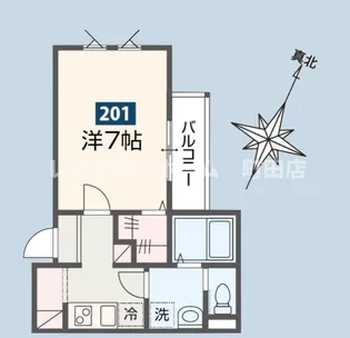 MELDIA原当麻2【2階】の間取り