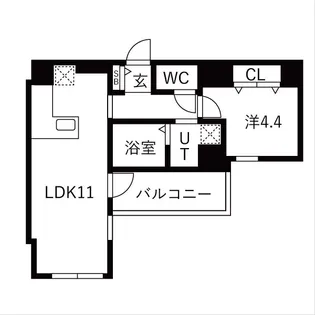 ザ・レジデンスパーク栄【13階】の間取り