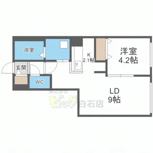 PRECIOSA菊水【1階】の間取り