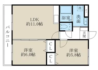 セカンドパレス【1階】の間取り