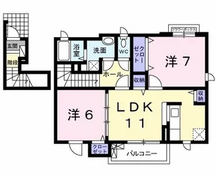 ル・クレア【2階】の間取り