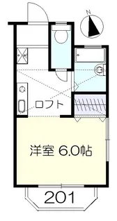 ウエストタウン谷原【2階】の間取り