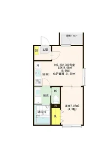 ラシック【2階】の間取り