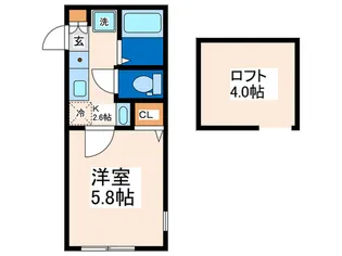 Cannabis Lagoon多摩美【2階】の間取り