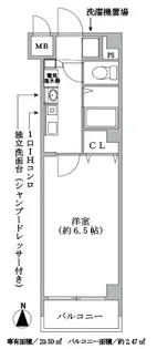 ドエル心斎橋【1階】の間取り