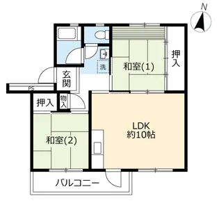 UR左近山【4階】の間取り