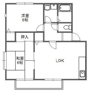 菊水ハイツC【2階】の間取り