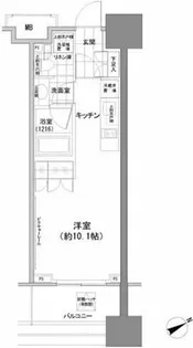 パークハビオ西新宿【5階】の間取り