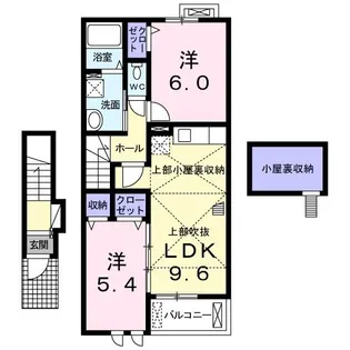 サンライトヒルズE【2階】の間取り