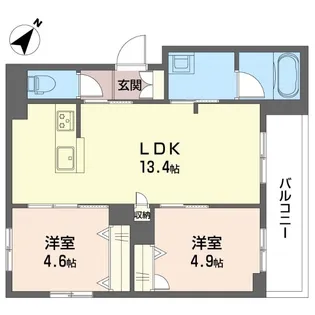 プリエボヌール【4階】の間取り