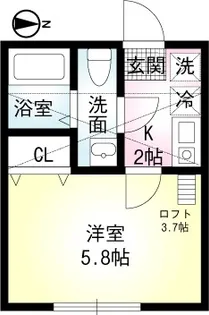 ヴェラハイツ白楽二番館【2階】の間取り