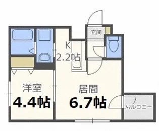 ペルージュ菊水【3階】の間取り