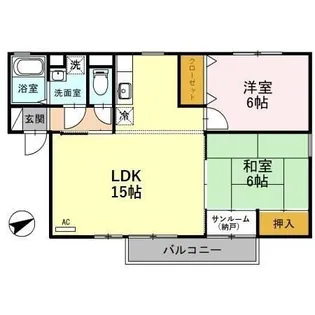トーラス・トク B【2階】の間取り