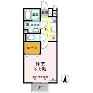 サニーコート丸領 B【2階】の間取り