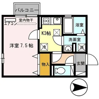 リヤフィールド A【1階】の間取り