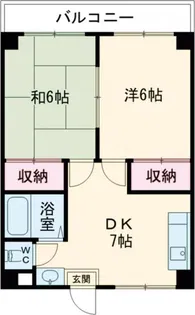 ラインアップ新堀【2階】の間取り