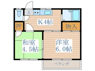 ミドリ・コ-ポ【2階】の間取り