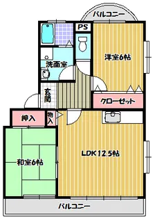 Calm 1st NAKAI【2階】の間取り