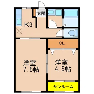 サンタルチア A棟【1階】の間取り