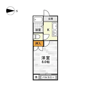 プライマリー黒髪I【3階】の間取り