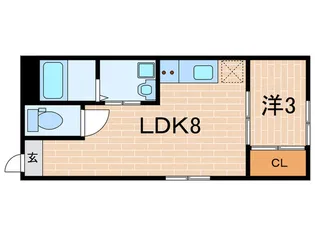 プラ-ジュ・ド・クキ【2階】の間取り