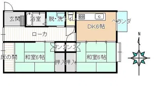 サンビレッジ大西A棟【1階】の間取り