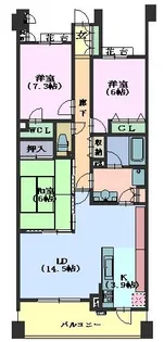 ロイヤルアーク本山【1階】の間取り