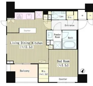 パークリュクス西麻布【6階】の間取り