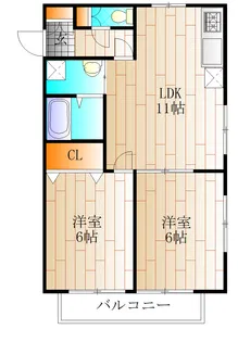 プリーマハイツ【2階】の間取り