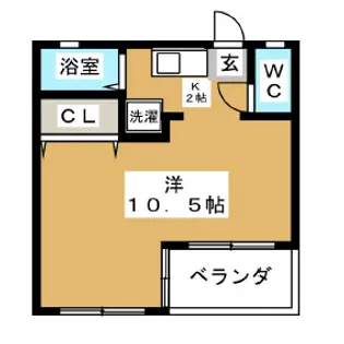 シャトーニシワキ【3階】の間取り